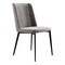 Armen Living Maine Contemporary Dining Chair in Matte Black Finish and Gray Fabric, PK2 LCMNSIGR - alternate 1